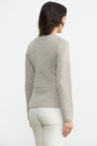 Taş Detaylı Kısa Yünlü Triko Ceket - Vizon - Sementa