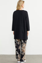 Triko Şeritli Büyük Beden Ceket - Siyah (5) Sementa