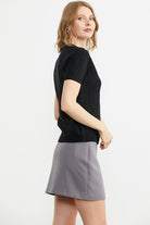 U Yaka Yünlü Triko Kazak - Siyah (3) Sementa