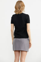 U Yaka Yünlü Triko Kazak - Siyah (5) Sementa