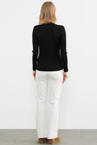 V Yaka Derbili Basic Triko Kazak - Siyah (4) Sementa