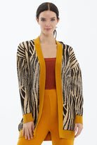 V Yaka Desenli Triko Hırka - Güneş (2) Sementa