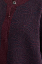Yarasa Kısa Kol Yünlü Triko Ceket - Bordo - Sementa