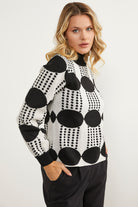 Yarım Balıkçı Çift Renk Triko Kazak - Siyah (5) Sementa