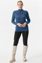 Yarım Balıkçı Triko Kazak - Indigo (4) Sementa