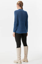 Yarım Balıkçı Triko Kazak - Indigo (5) Sementa