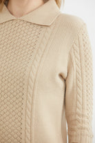 Yünlü Kısa Kol Yakalı Triko Kazak - Somon (5) Sementa