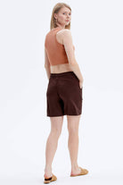 Yüzücü Model Crop Tshirt - Tarçın (4) Sementa