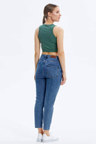 Yüzücü Model Crop Tshirt - Yeşil (4) Sementa