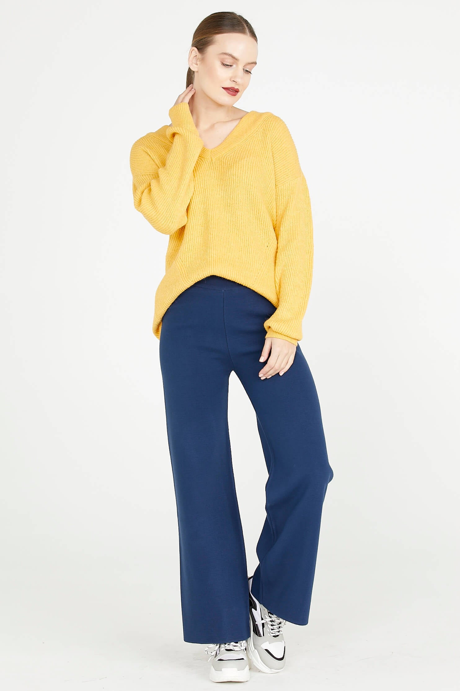 Bol Paça Triko Pantolon - Lacivert (1) Sementa