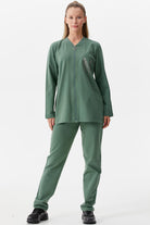 Büyük Beden Fermuarlı Eşofman Takım - Yeşil (1) Sementa