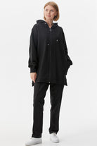 Büyük Beden Tunik Eşofman Takım - Siyah (2) Sementa