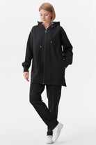 Büyük Beden Tunik Eşofman Takım - Siyah (3) Sementa