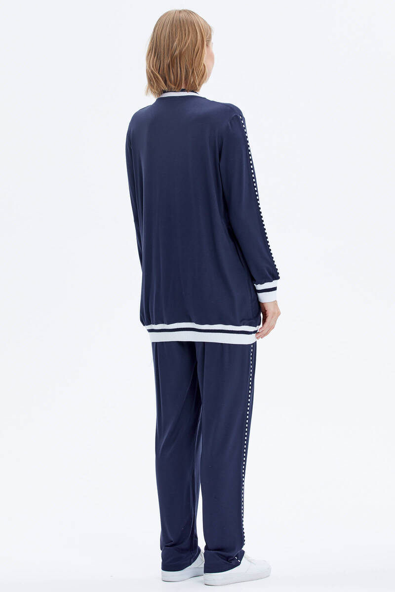 Cep Detaylı Rahat Kalıp İkili Takım - Lacivert (5) Sementa