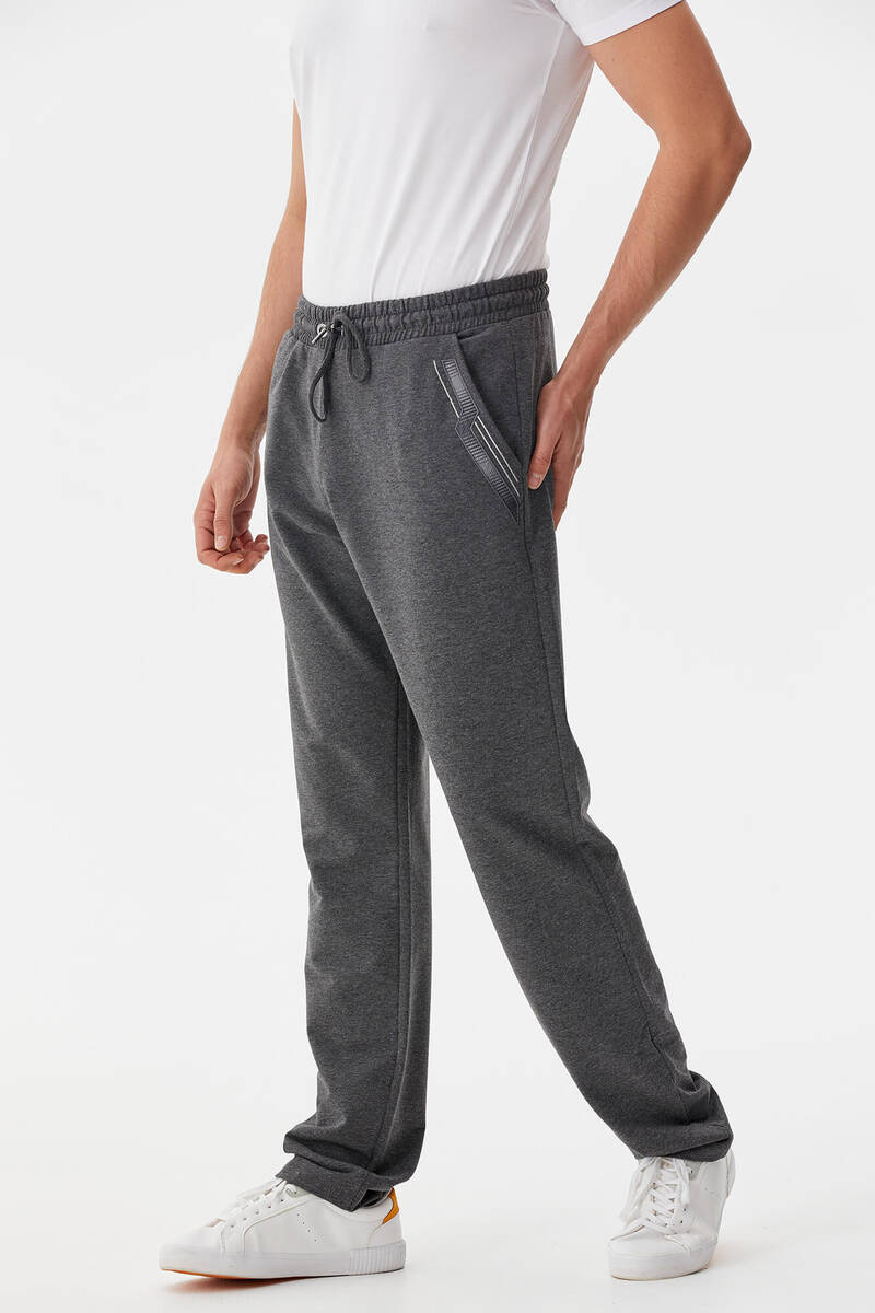 Cep Örme Detaylı Eşofman Altı - Antrasit (2) Sementa