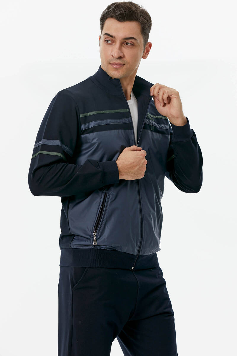 Dik Yaka Eşofman Takım - Lacivert (3) Sementa