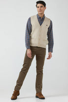 Erkek Çift Cepli Triko Yelek - Bej (1) Sementa