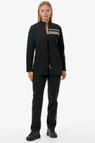 Geniş Kalıp Dik Yaka Taş Detaylı Eşofman Takım - Siyah (2) Sementa