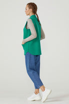 Kadın Fermuarlı Triko Yelek - Yeşil (3) Sementa