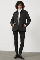 Kapitone Rahat Kalıp İçi Peluş Mont - Siyah (1) Sementa