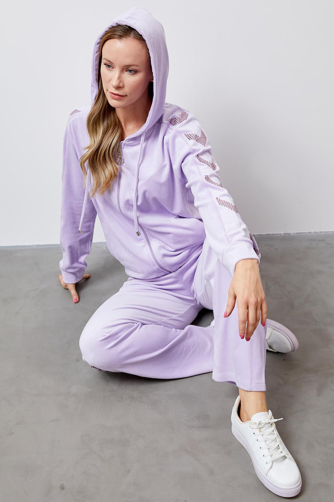 Light purple deals velour tracksuit
