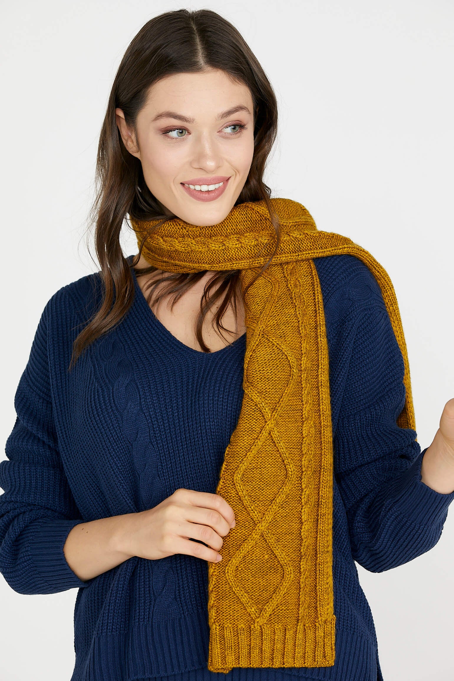 Örme Atkı - Hardal (2) Sementa