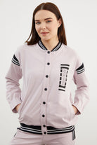 Örme Detaylı Paçası Piliseli Eşofman Takım - Lila (2) Sementa