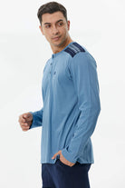 Örme Detaylı Pijama Takım - Mavi (3) Sementa