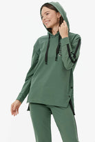 Oversize Kapüşonlu Eşofman Takım - Yeşil (4) Sementa