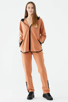 Oversize Şerit Detaylı Eşofman Takım - Somon (1) Sementa