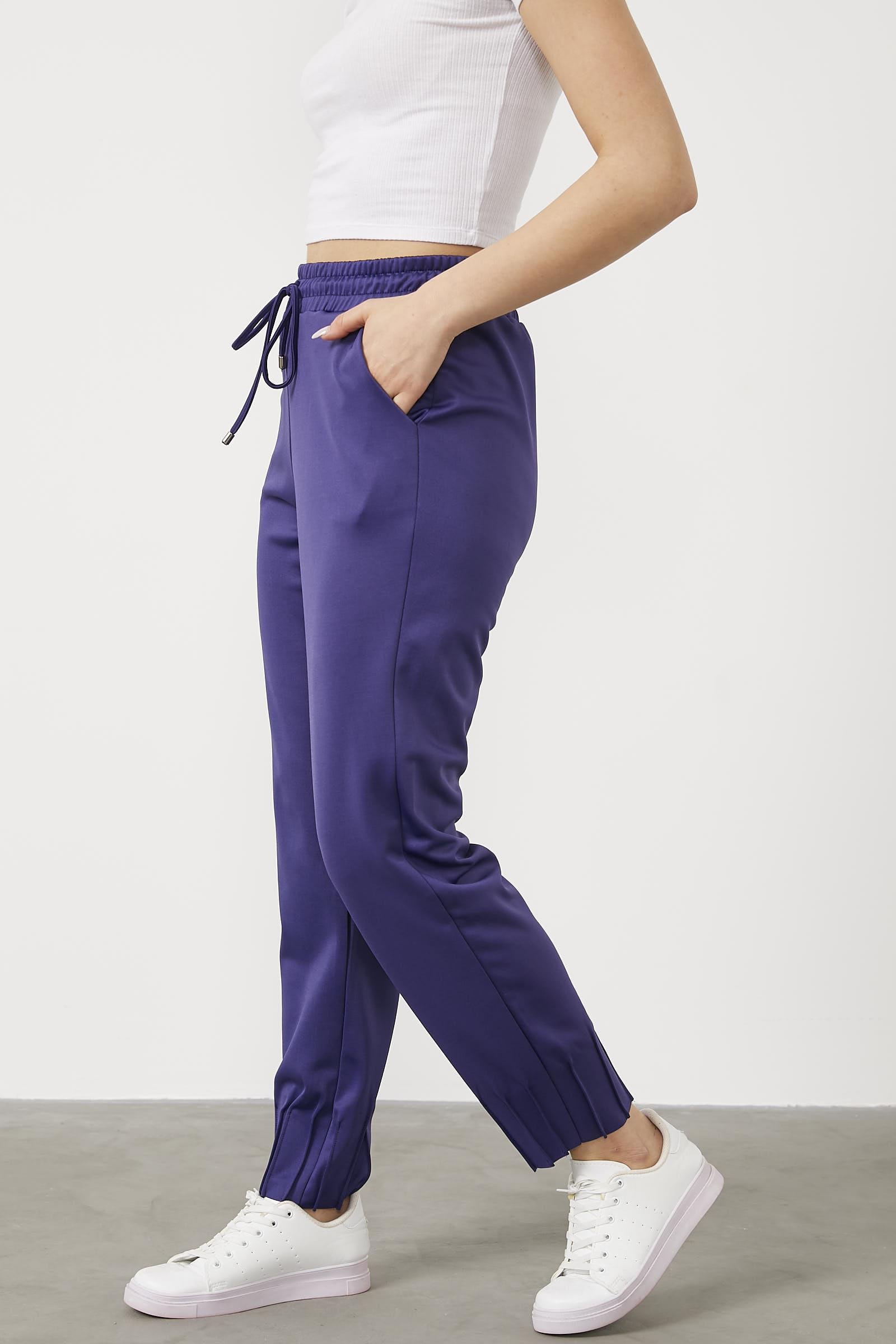 Pili Dar Paça Eşofman Altı - Mor (4) Sementa