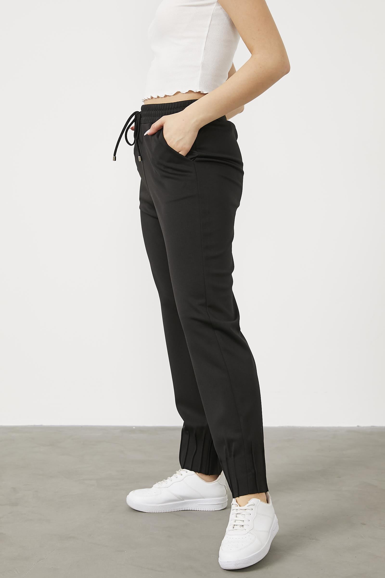 Pili Dar Paça Eşofman Altı - Siyah (3) Sementa