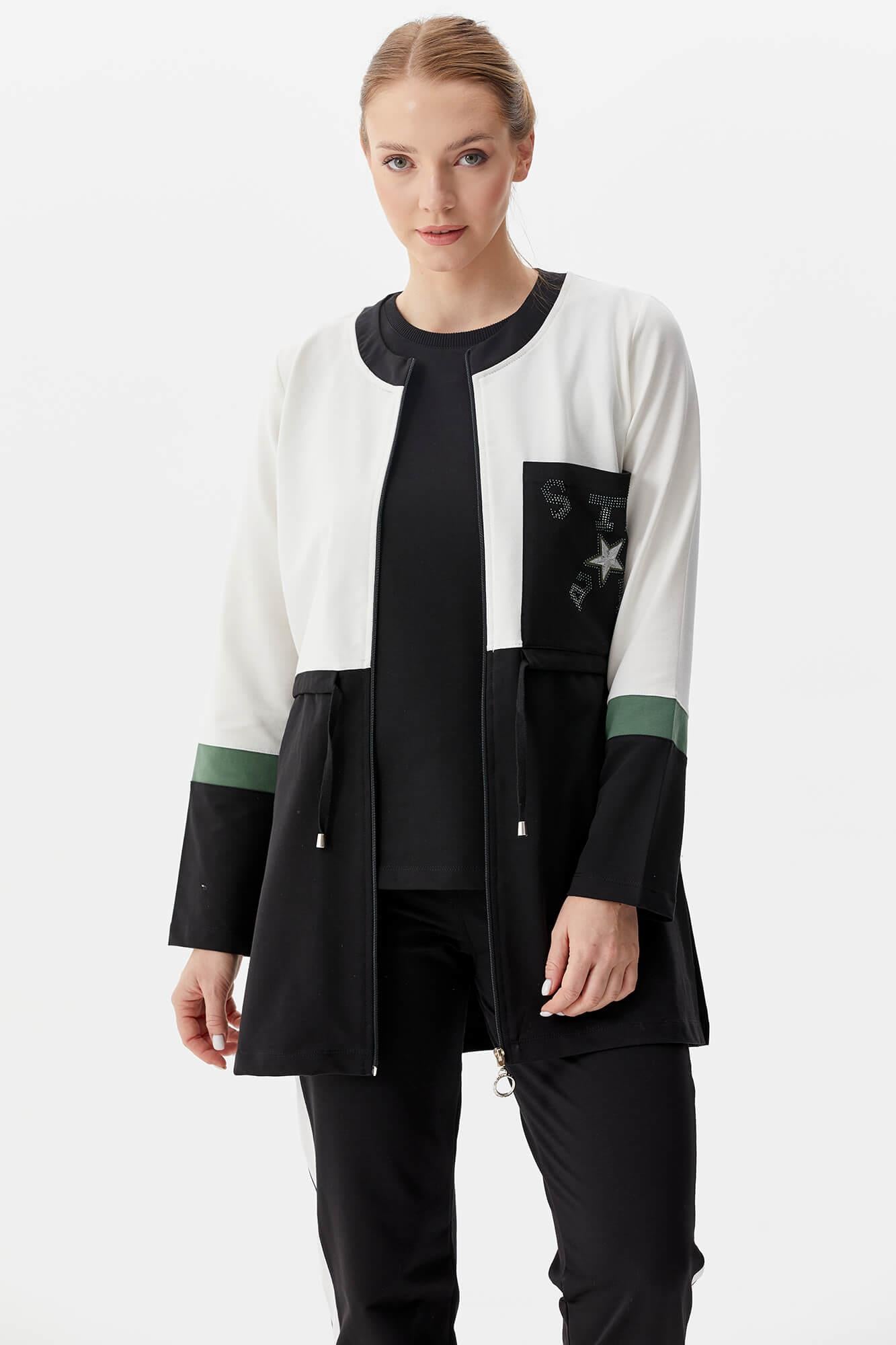 Rahat Kalıp Üçlü Tunik Eşofman Takım - Siyah (4) Sementa