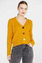 Renkli Düğmeli Triko Hırka - Güneş (1) Sementa