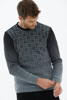 Sıfır Yaka Triko Kazak - Orta Gri (2) Sementa