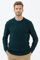 Sıfır Yaka Triko Kazak - Yeşil (1) Sementa