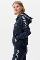 Sim Örgü Detaylı Kapüşonlu Eşofman Takım - Lacivert (4) Sementa