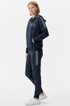 Sim Örgü Detaylı Kapüşonlu Eşofman Takım - Lacivert (5) Sementa