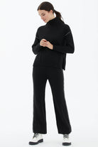 Tam Balıkçı Yaka Kazak Pantolon Triko Takım - Siyah (1) Sementa