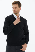 V Yaka Triko Kazak - Siyah (2) Sementa