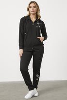 Yıldız Baskı Detaylı Eşofman Takım - Siyah (1) Sementa